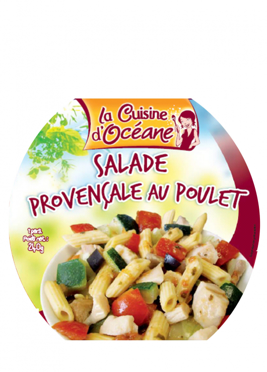Salade de légumes et de pâtes au poulet