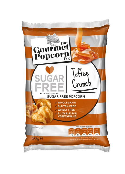 Toffee Crunch popcorn sans sucre avec édulcorants