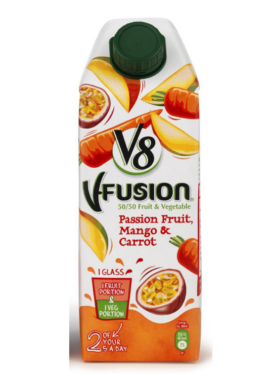 V8 Fusion Fruit De La Passion, Mangue Et Carotte