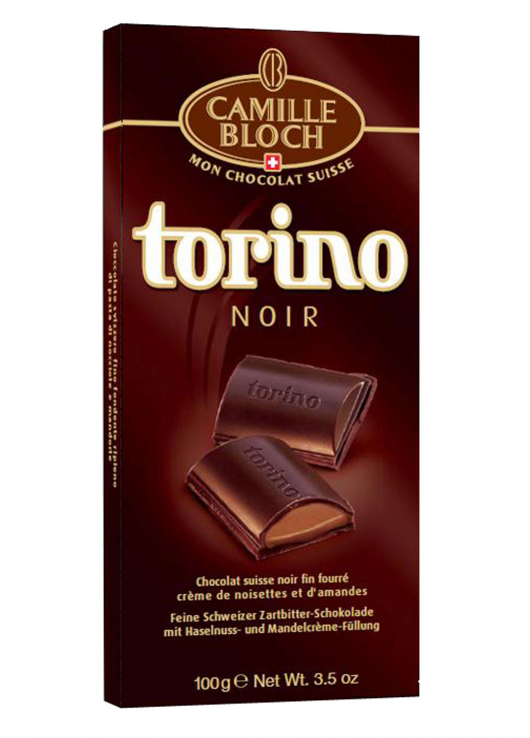 Chocolat noir fin fourré crème noisettes et amandes