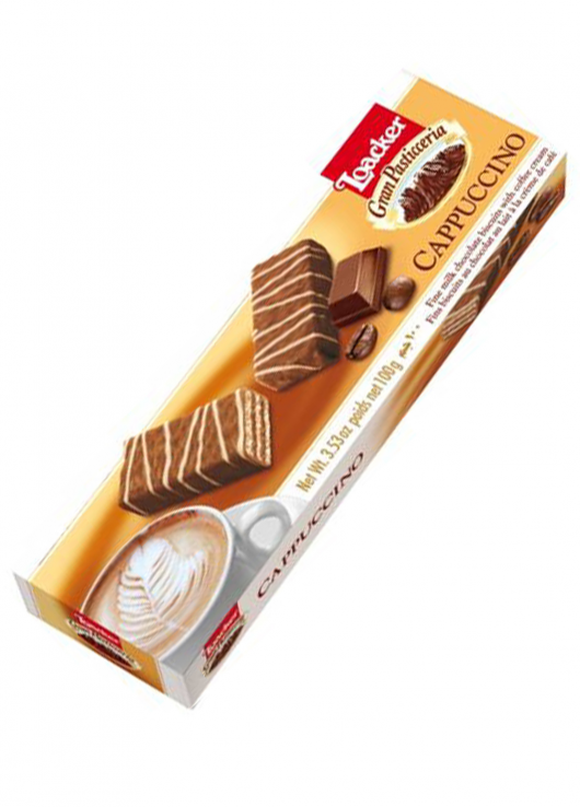 Fins biscuits chocolat lait à la crème capuccino