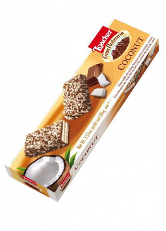 Fins biscuits chocolatés à la crème de noix de coco