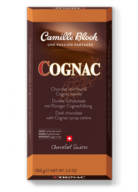 Chocolat noir fourré Cognac liquide
