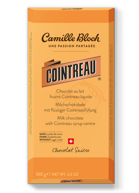 chocolat au lait fourré cointreau liquide