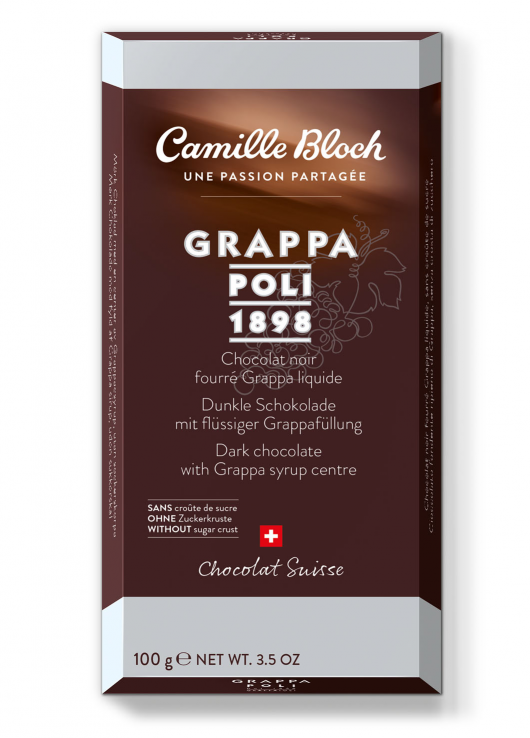 chocolat noir fourré Grappa liquide
