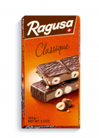 Chocolat fourré praliné et noisettes entières